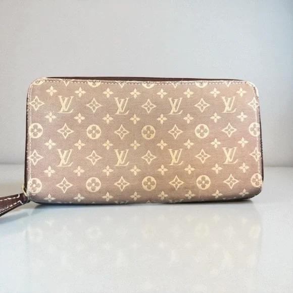 Louis Vuitton Monogram Idylle Mini Lin Zippy Long Wallet in Sepia - Picture 2 of 11